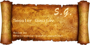 Sessler Gusztáv névjegykártya