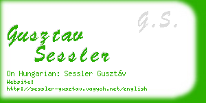 gusztav sessler business card