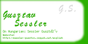 gusztav sessler business card